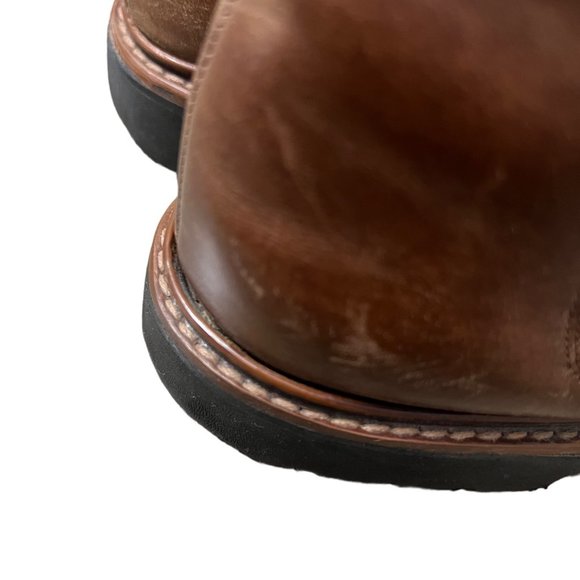 Mens Vibram Gumlite Brown Leather Mid Pull On Chelsea Boots Size 8 - Picture 6 of 7